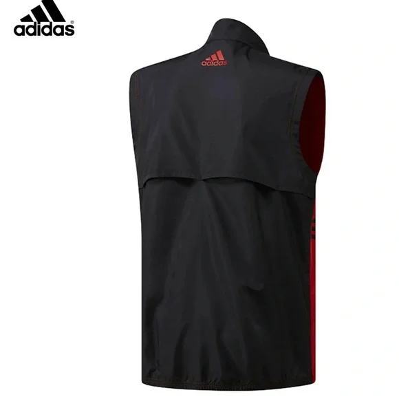 Adidas Essentials Club Wind Vest Red/Black CY9293 Men's Size M - Picture 5 of 11
